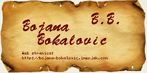 Bojana Bokalović vizit kartica